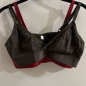 Richer Poorer Olive and Red Bralette